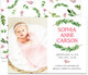 Pink Bud Photo Birth Announcements Image 3 of 3